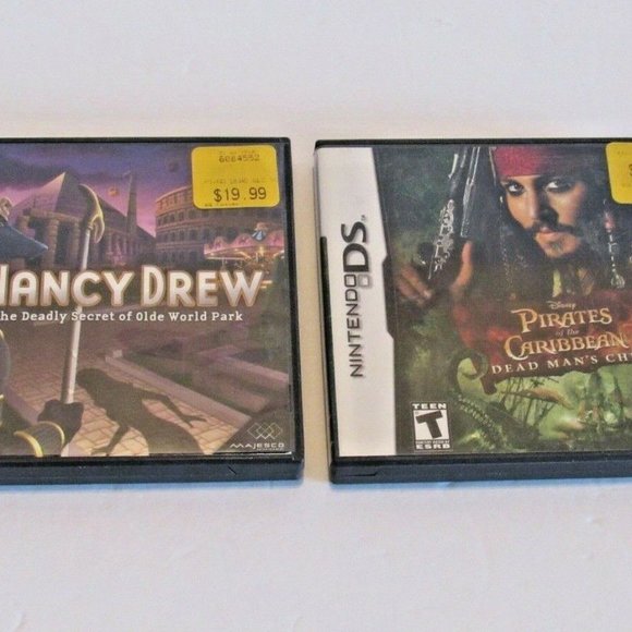 Vintage Nintendo DS Games Nancy Drew and Pirates of the Caribbean Lot of 2 - Picture 1 of 3